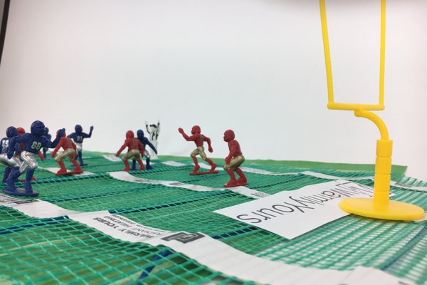 Football on a TempZone Flex Roll