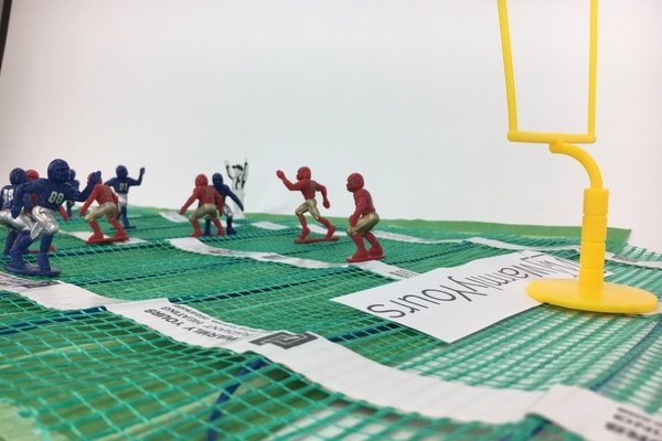 Football on a TempZone Flex Roll