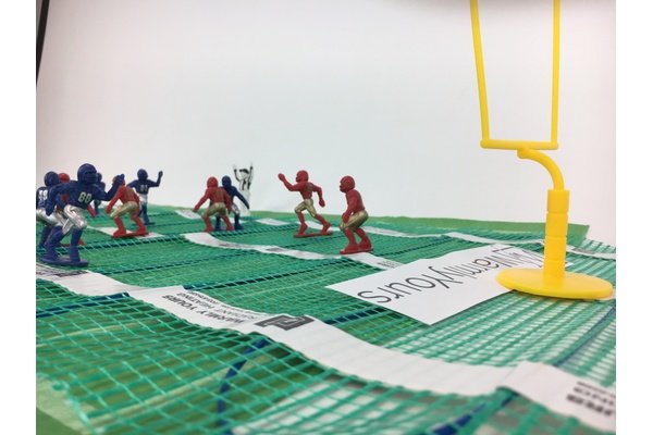 Football on a TempZone Flex Roll