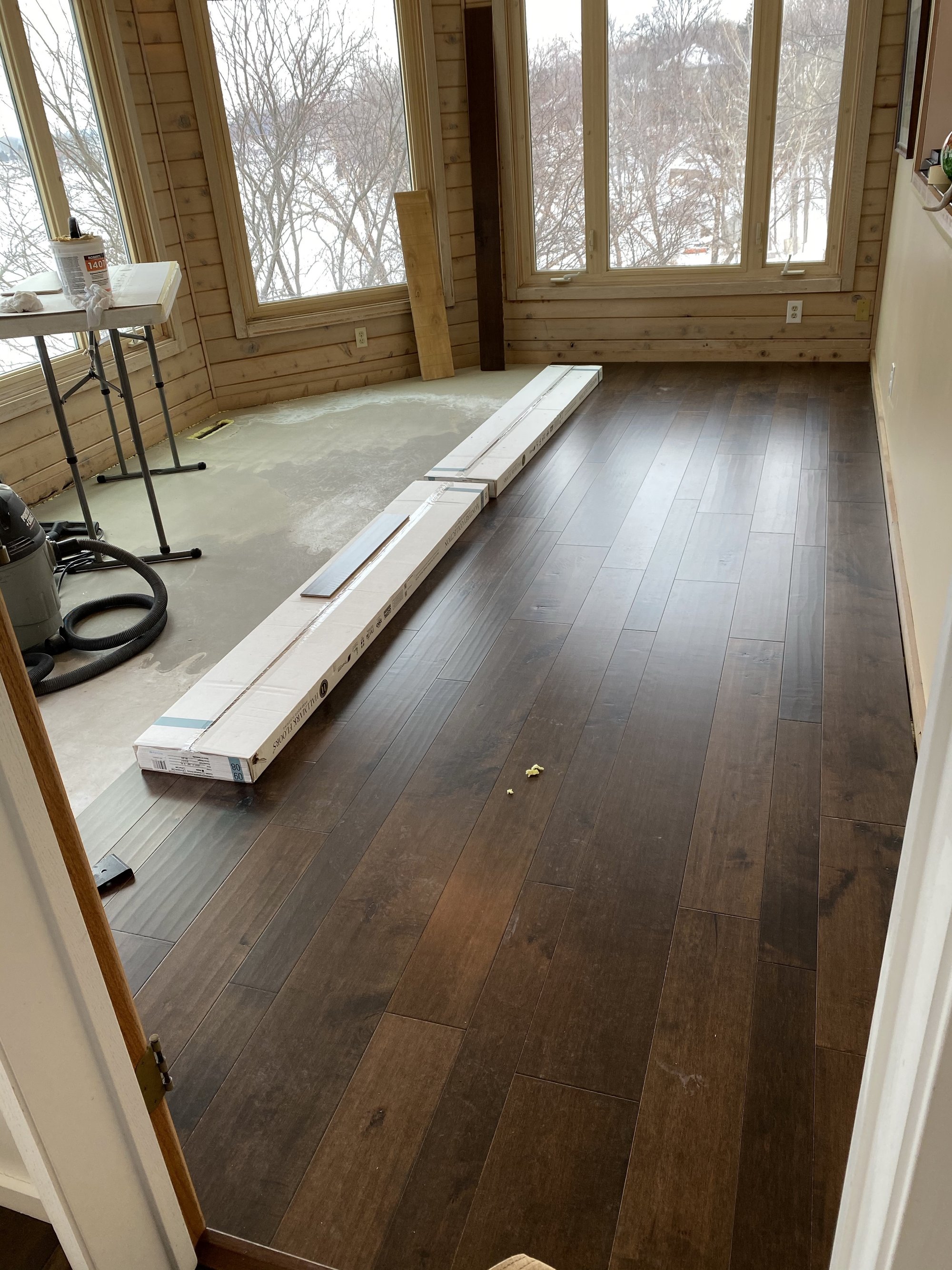Four Seasons Room with Floor Heating laminate installed