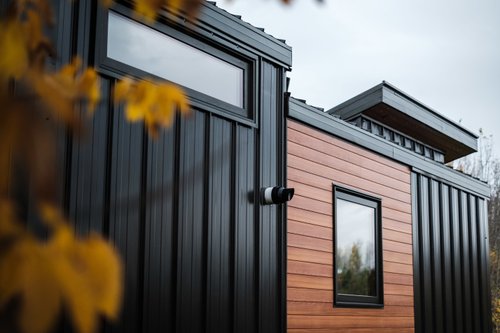 Fritz Tiny Home Exterior through trees