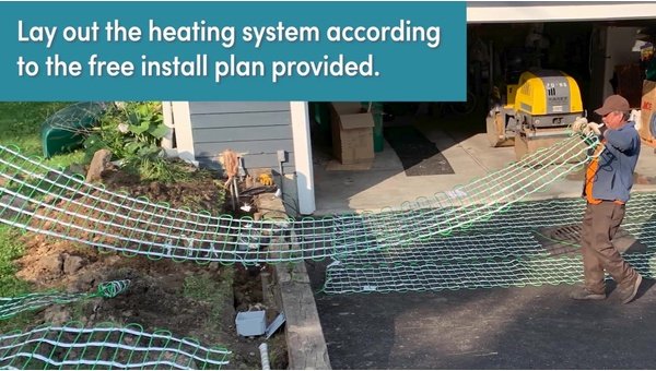 Full Coverage Snow Melting System Installation in an Asphalt Driveway