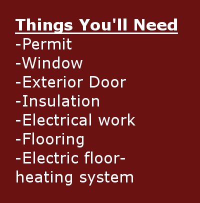 Garage to office renovation checklist