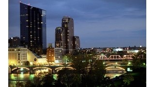 Grand Rapids MI Skyline at Night