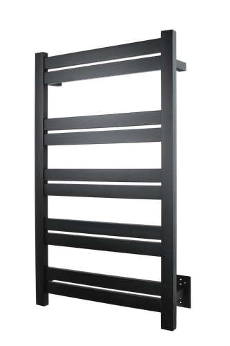 Grande matte black towel warmer - wall mounted