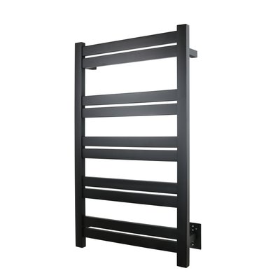 Grande 10 Towel Warmer, Black, Hardwired, 10 Bars
