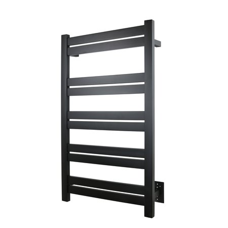 Grande 10 Towel Warmer, Black, Hardwired, 10 Bars