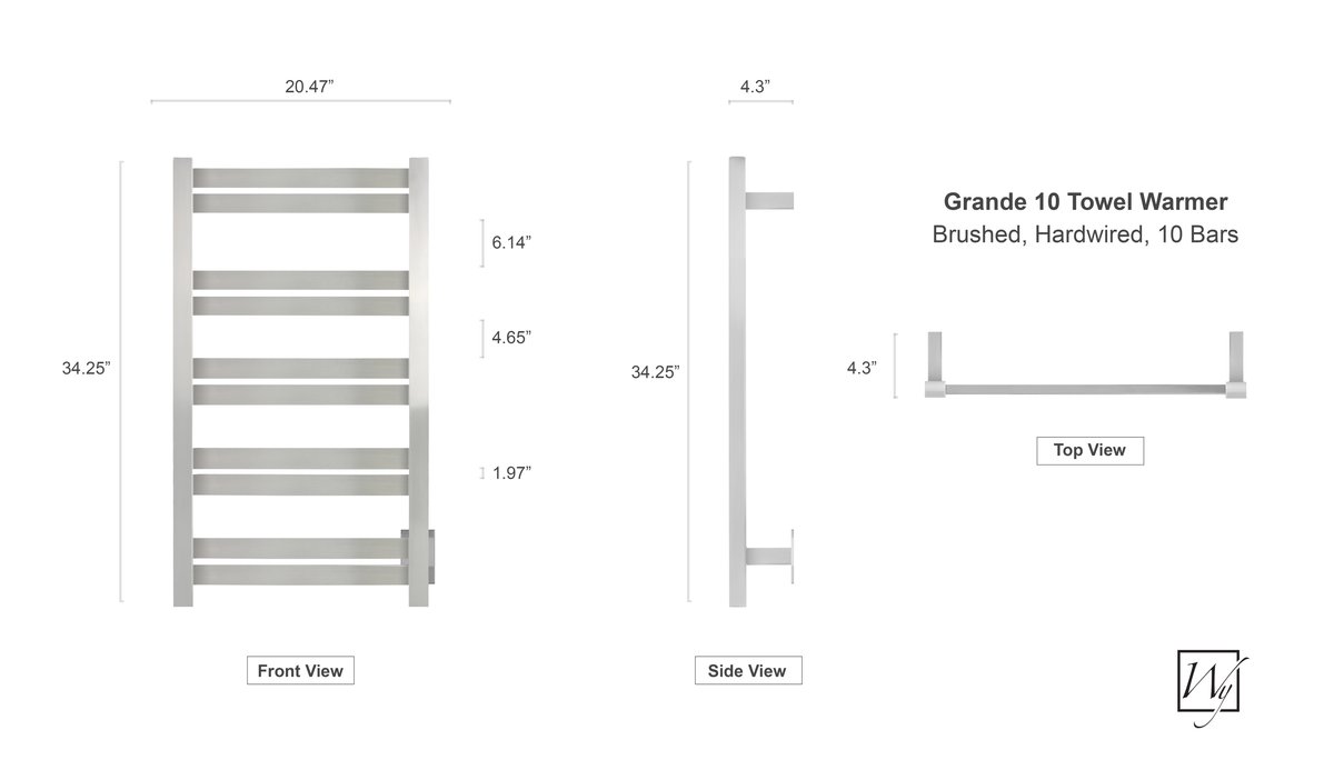 Grande 10 Brushed Dimensions