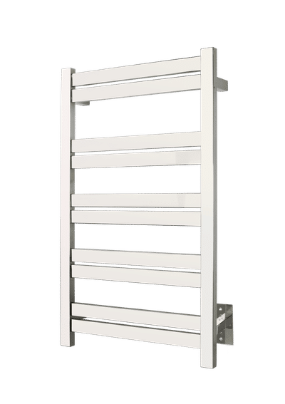 Grande polished stainless steel towel warmer - wall mounted