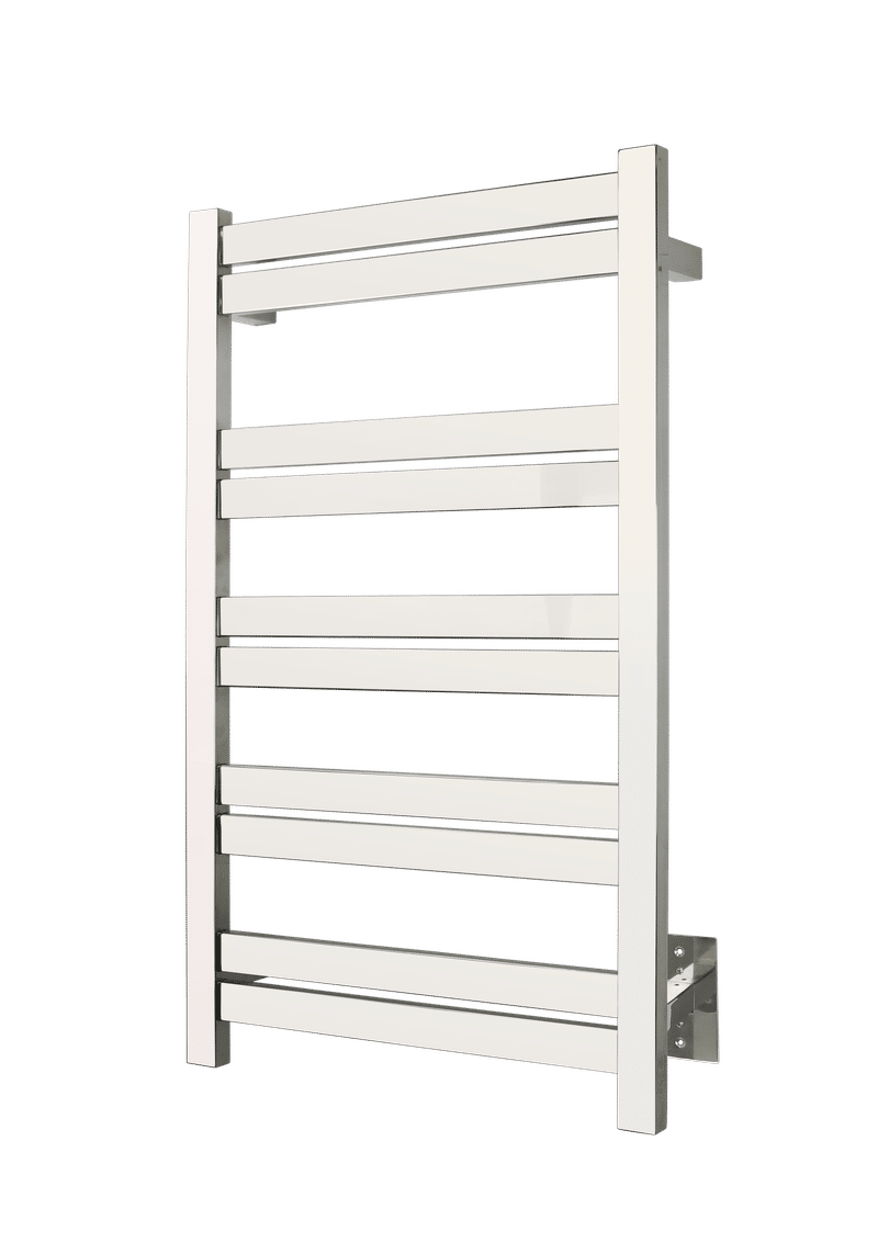 Grande polished stainless steel towel warmer - wall mounted