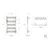 Grande 10 Polished Towel Warmer Dimensions
