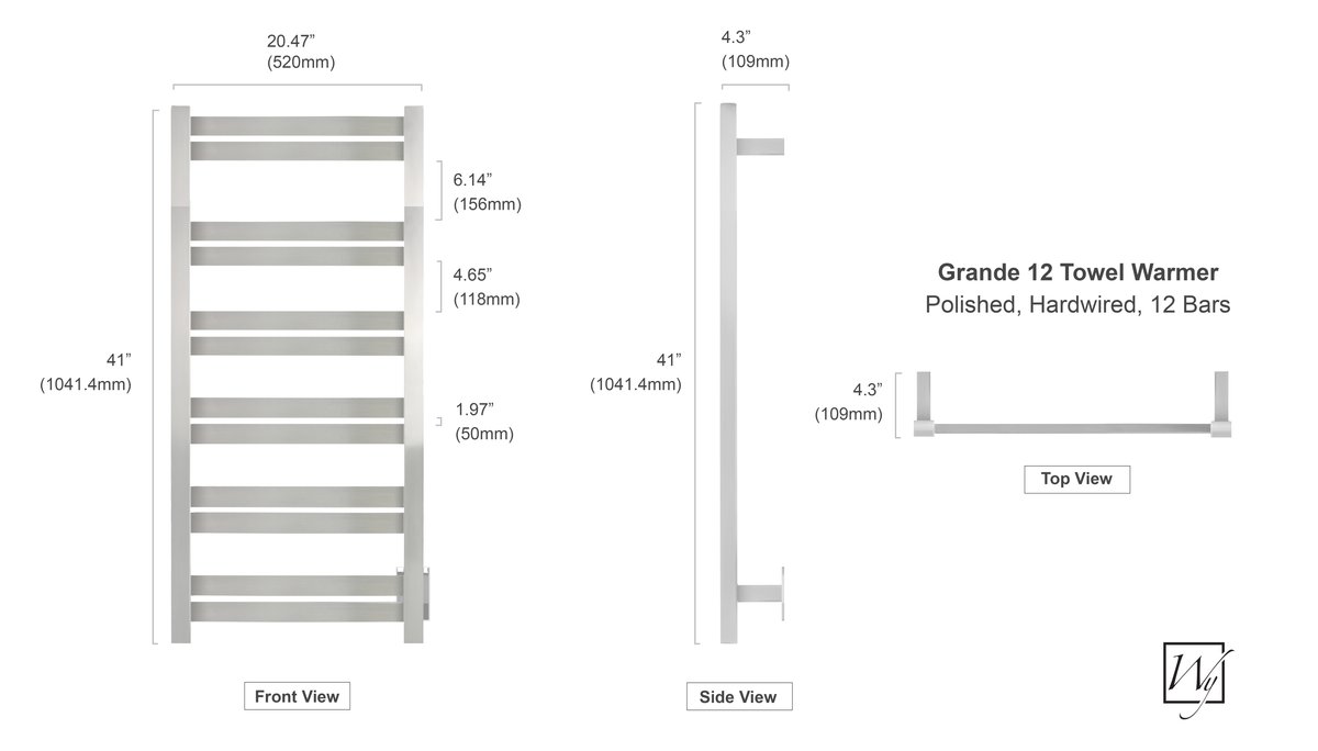 Grande 12 Polished Dimensions