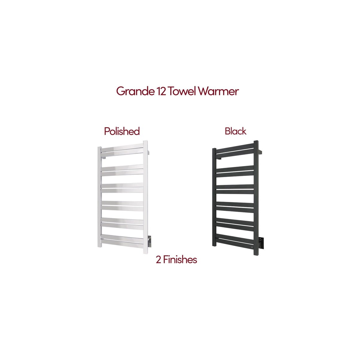 Grande 12 Towel Warmer: Premium Hardwired Bathroom Heating