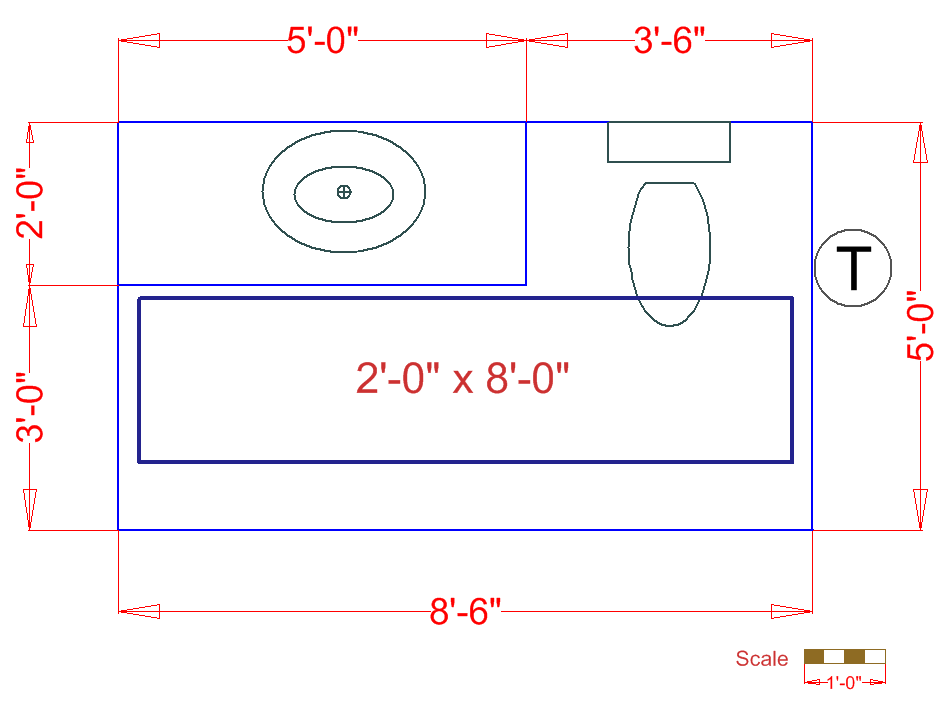 This small bathroom can be heated with a floor mat that costs less than $200.