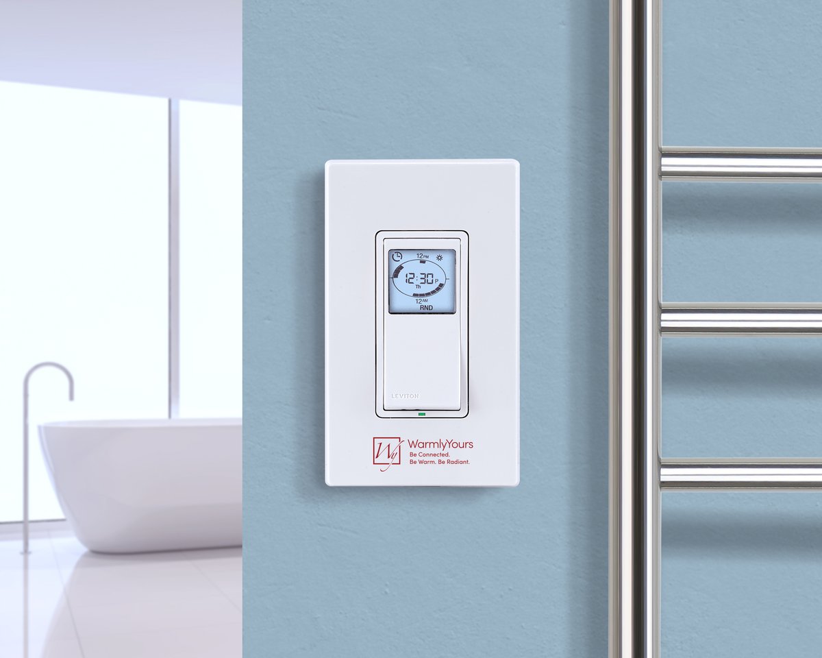 Hardwired Programmable Timer Towel Warmer & Radiant Panel Control Lifestyle