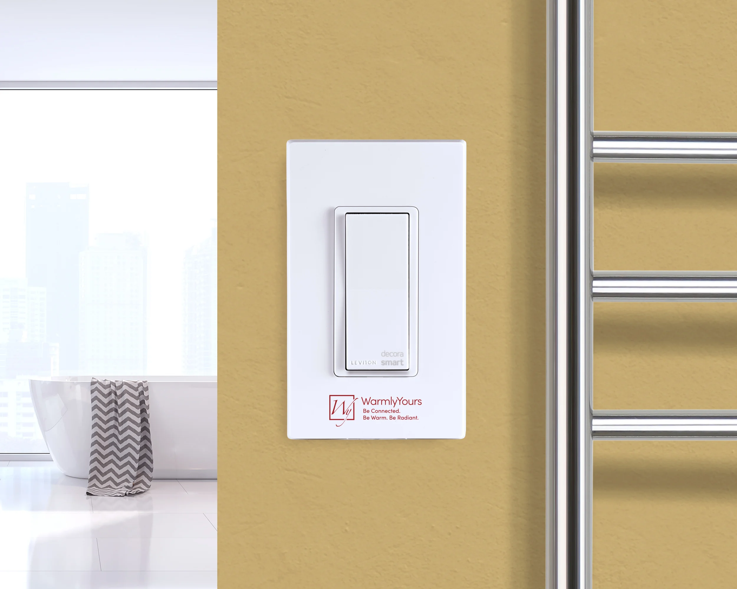 Hardwired WiFi Switch Towel Warmer & Infrared Heating Panel Control Lifestyle Towel Warmer Controls