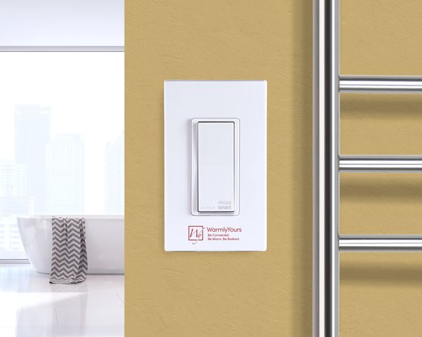 Hardwired WiFi Switch Towel Warmer & Radiant Panel Control Lifestyle
