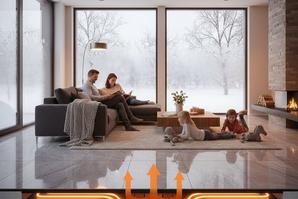 Heat Retention with Electric Radiant Floor Heating and ThermalSheet Insulation