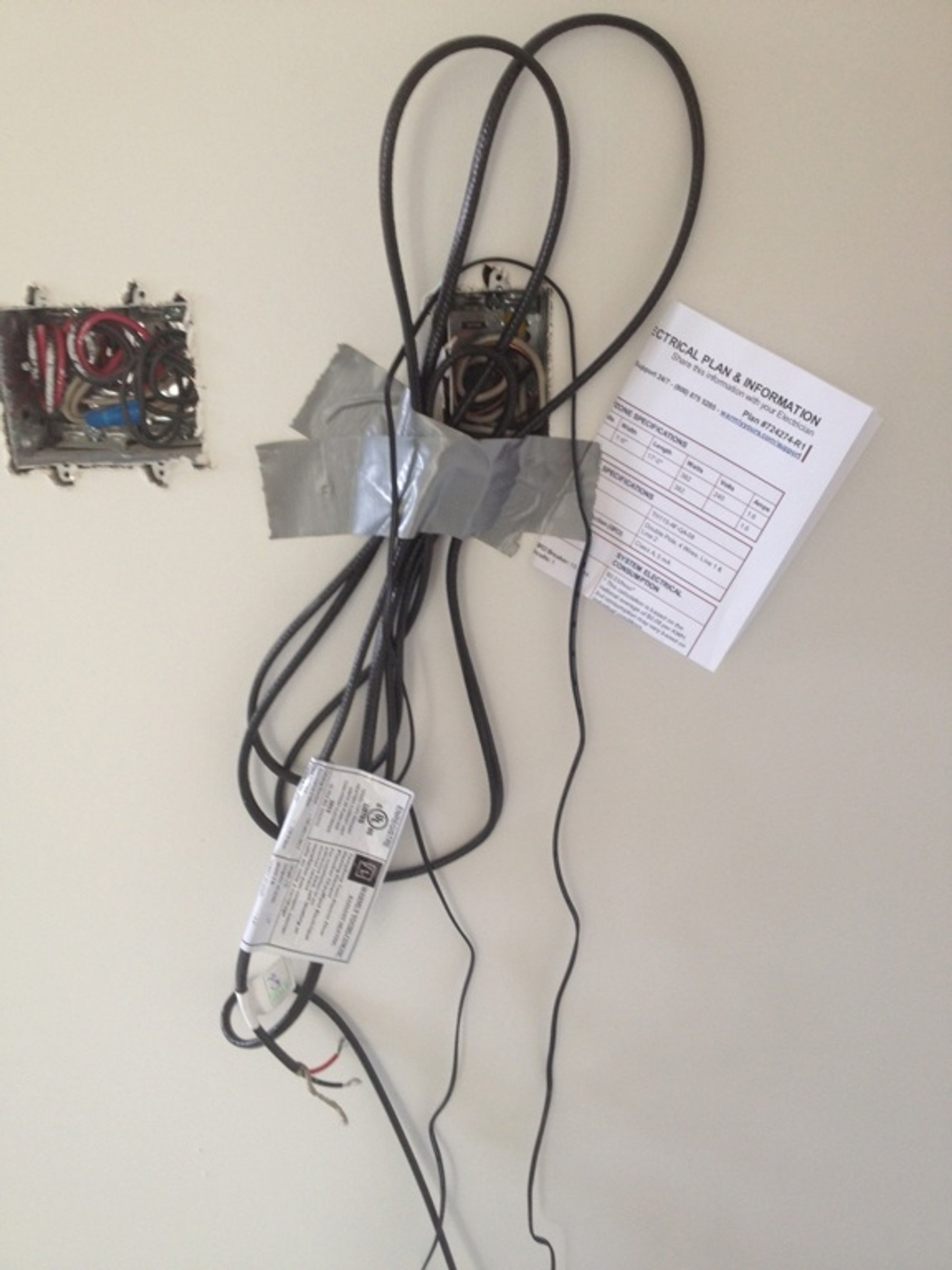 heated bathroom floor installation cold leads at junction box NORTH YORK, ON