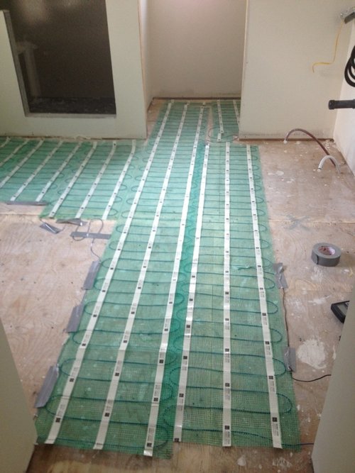 heated bathroom floor installation layout NORTH YORK, ON