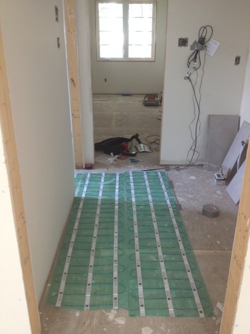 heated bathroom floor installation on subfloor NORTH YORK, ON