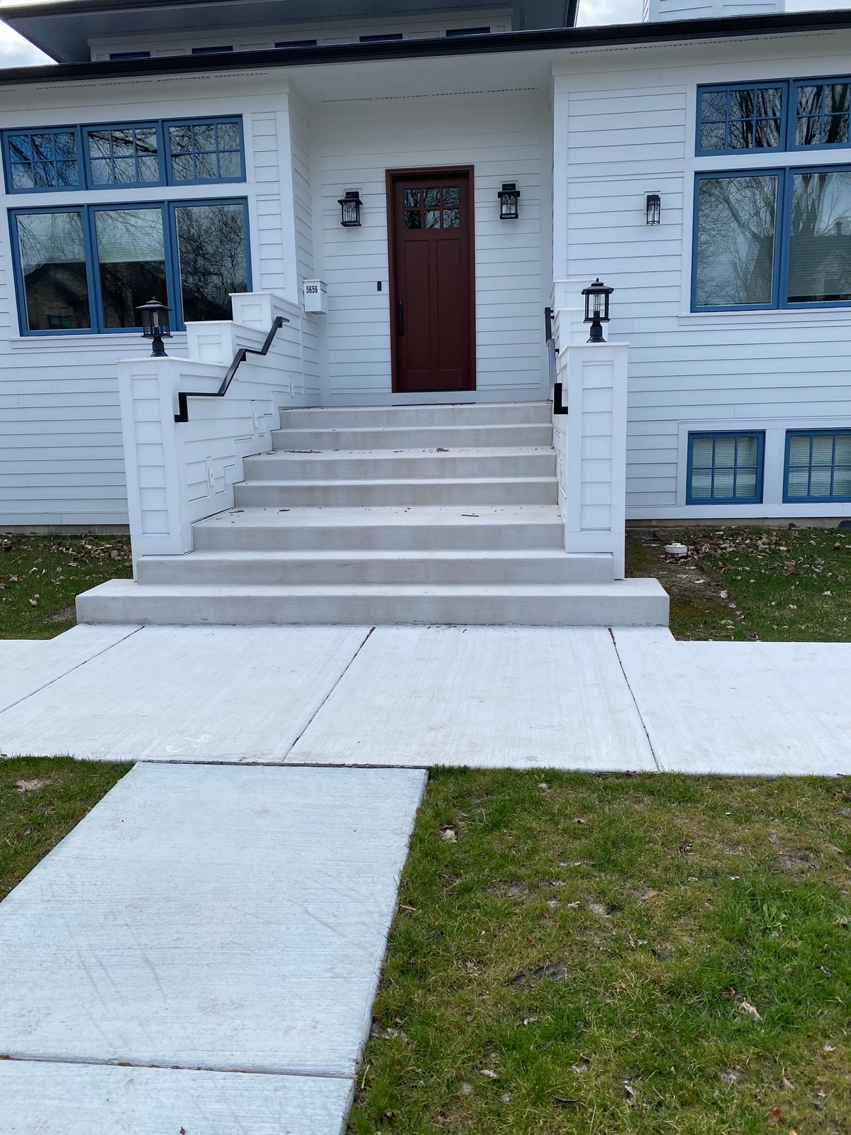 Front Porch with Heated Concrete Stairs for Snow Melting Showcase in ...