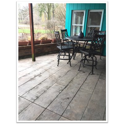 Heated Decorative Concrete Patio with Snow Melt System