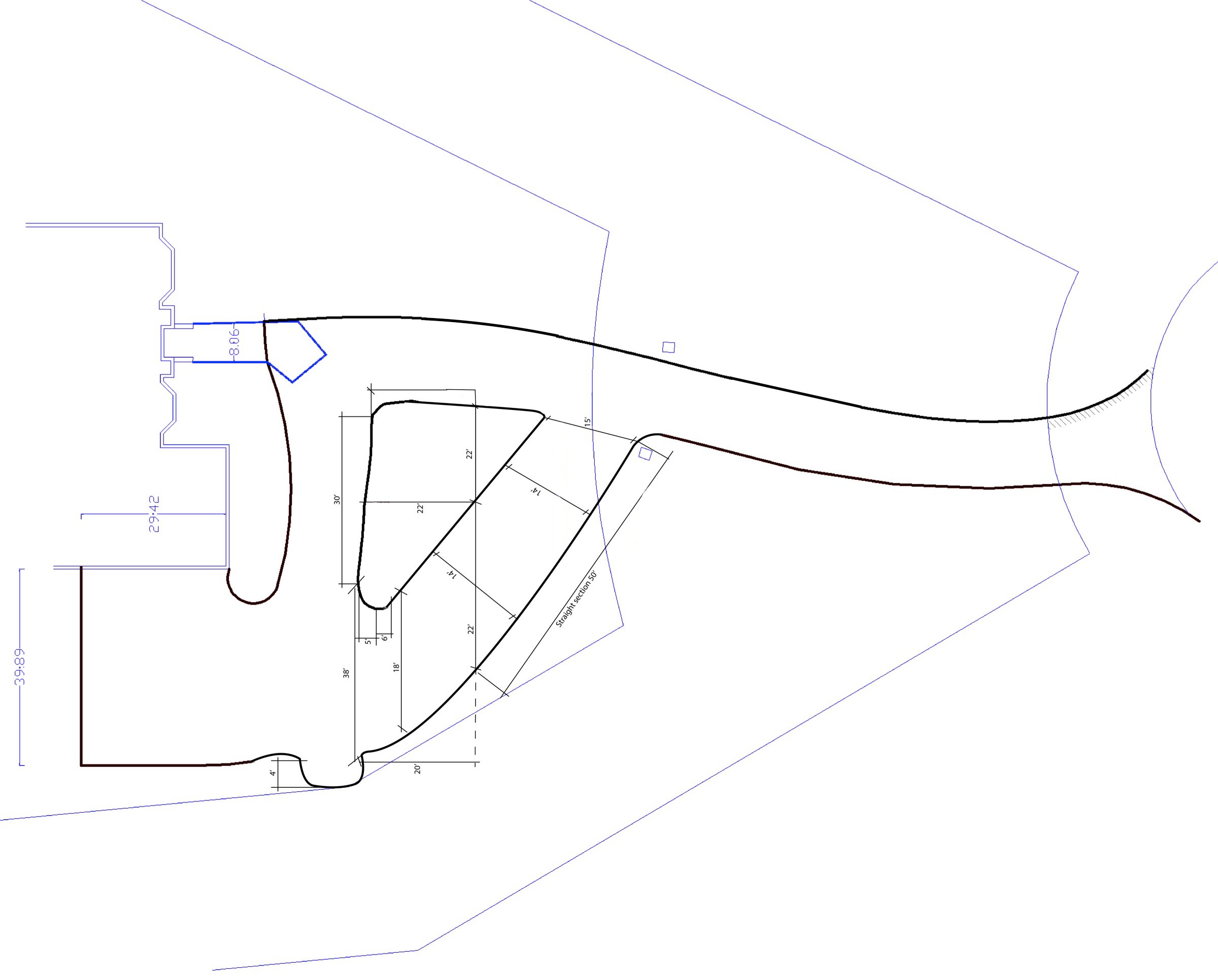 Sketch of area for snow melting