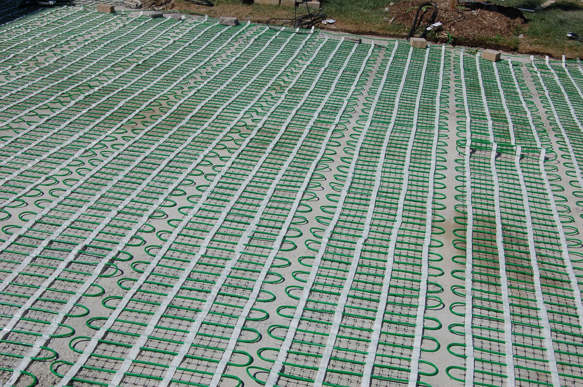 Heated Paver Driveway Installation dry fitting snow melt mats VAUGHAN, ON