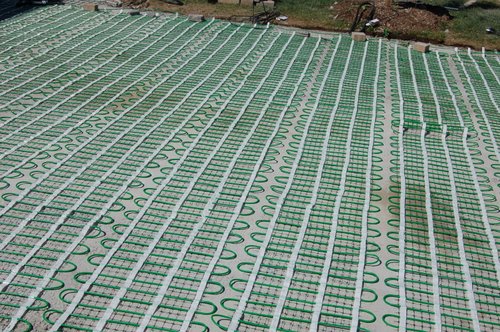 Heated Paver Driveway Installation dry fitting snow melt mats VAUGHAN, ON