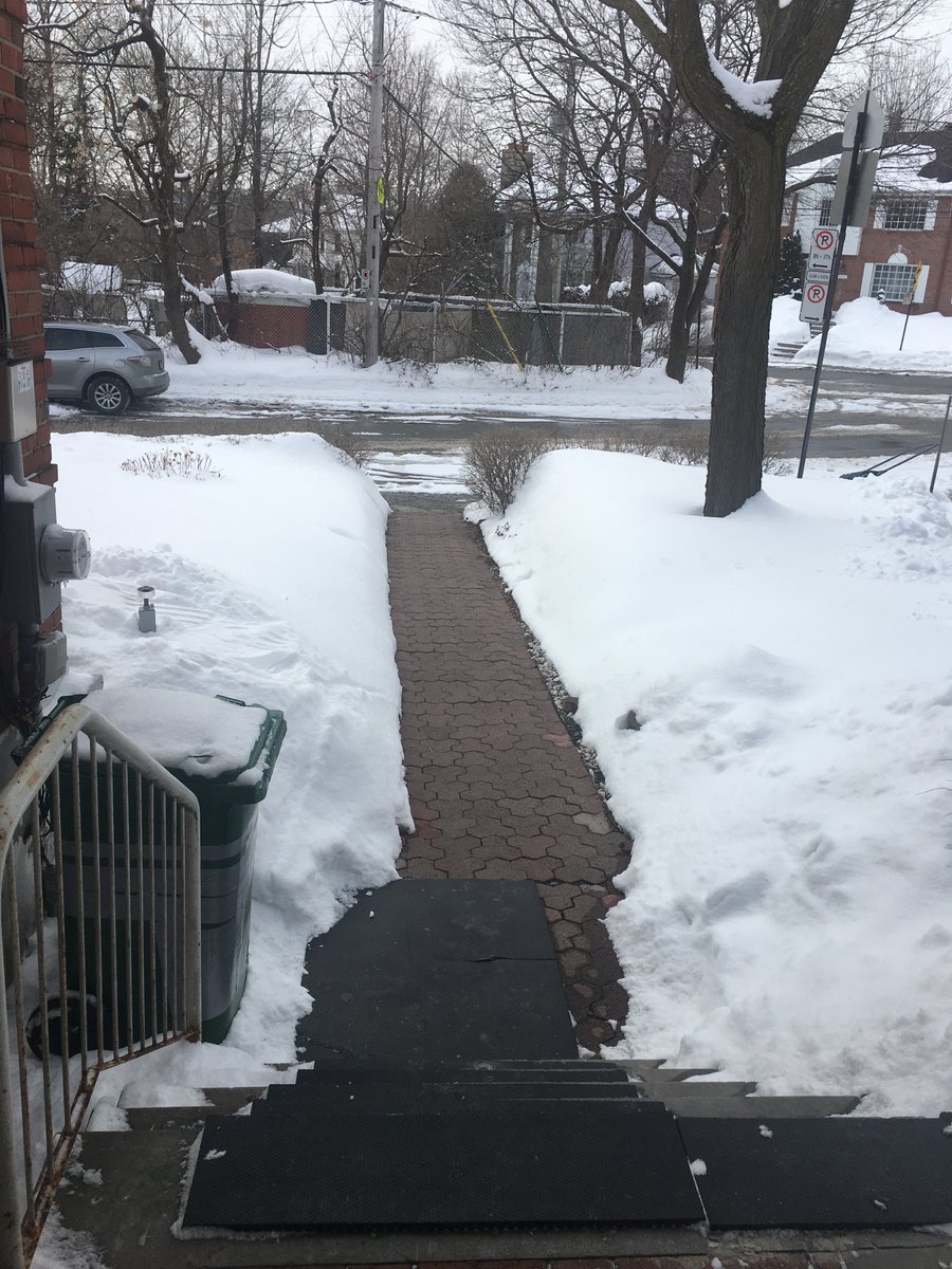 Heated paver walkway during winter