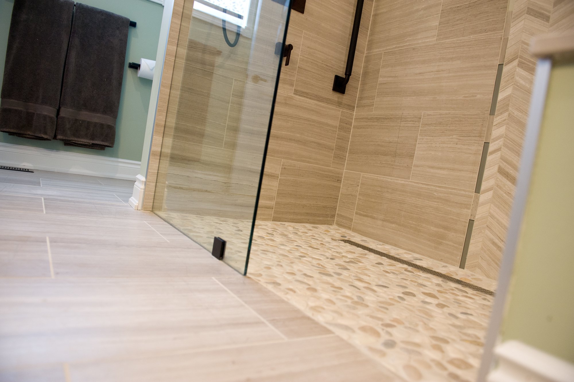 Heated tile floor for mast bathroom in Highland Park HAMILTON, ON