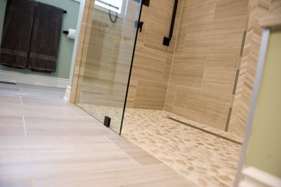 Heated tile floor for mast bathroom in Highland Park HAMILTON, ON