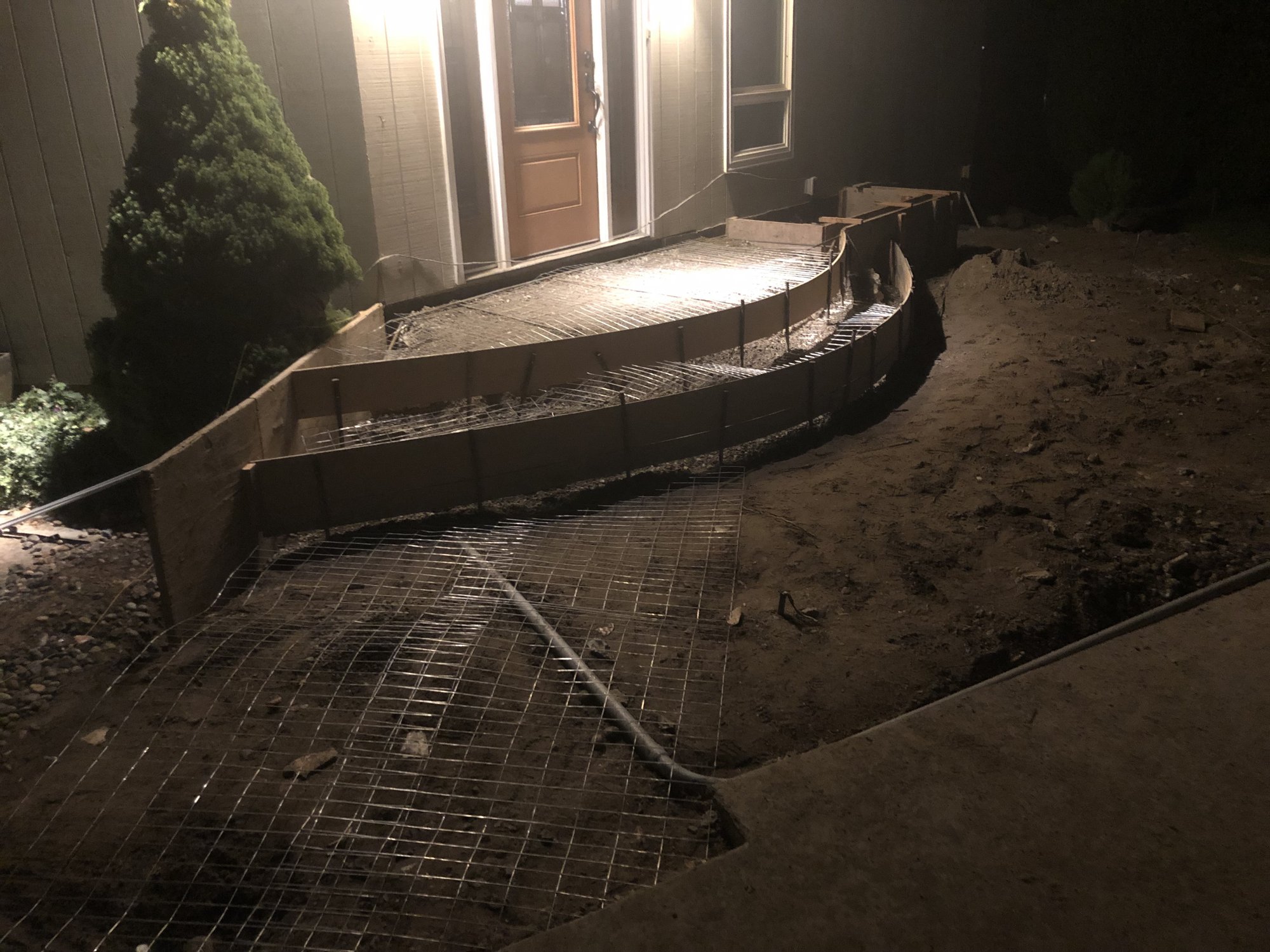Heated Walkway and stairs with snow melting cables