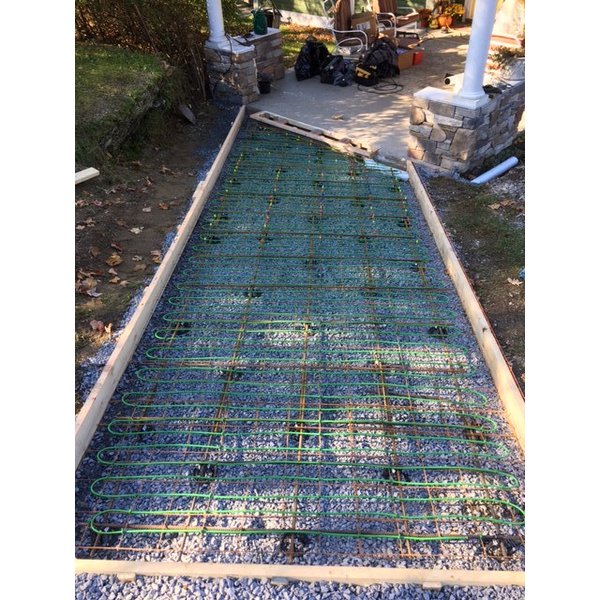Heated Walkway Install Snow Melt Cables