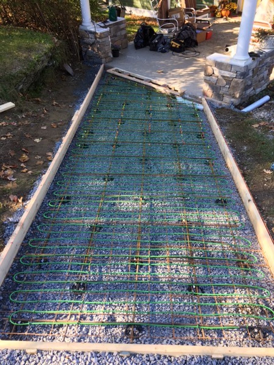 Heated Walkway Install Snow Melt Cables