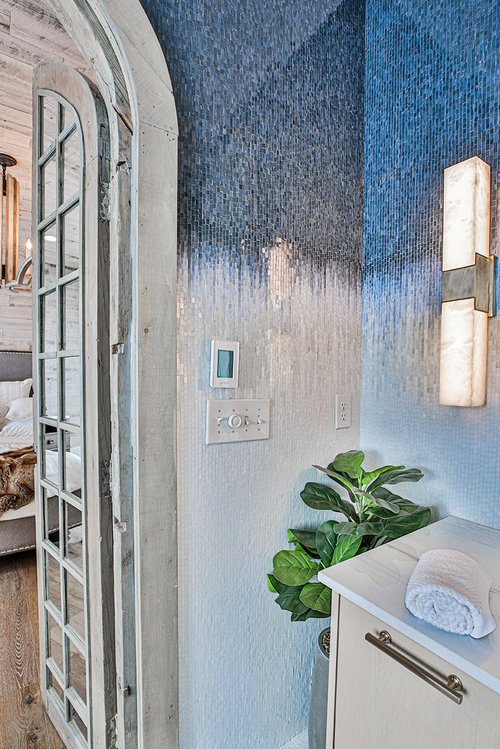 HGTV Rock the Block Season 2 Bathroom Remodel with Floor Heating for Victoria Alison & Mike Holmes control corner