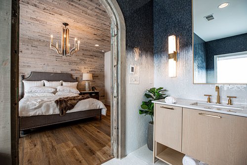 HGTV Rock the Block Season 2 Bathroom Remodel with Floor Heating for Victoria Alison & Mike Holmes view of bedroom
