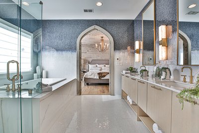 HGTV Rock the Block Season 2 Bathroom Remodel with Floor Heating for Victoria Alison & Mike Holmes full view