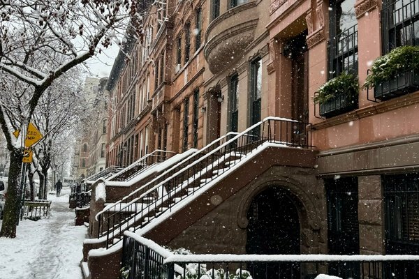 Historic New York Brownstone in Winter