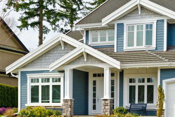 Home with low-maintenance siding