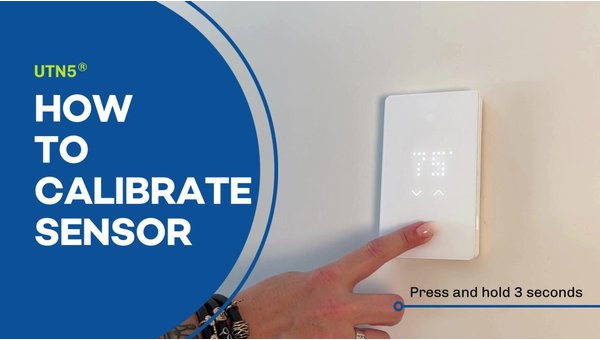 How to calibrate sensor in the nTrust 2.0 (UTN5) nonprogrammable thermostat