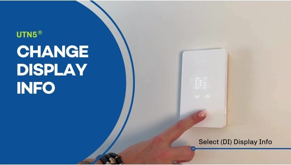 How to change display info on the nTrust 2.0 (UTN5) nonprogrammable thermostat