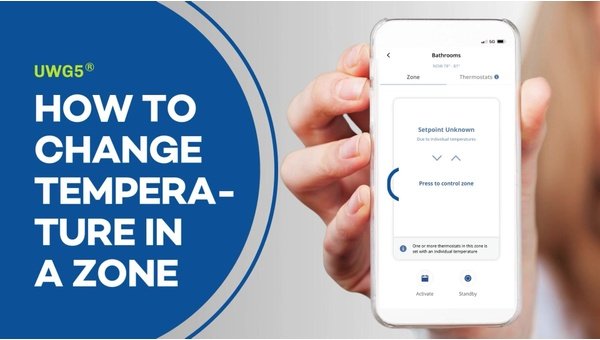 How to Change the Temperature in a Zone on the nJoy WiFi (UWG5) with the App