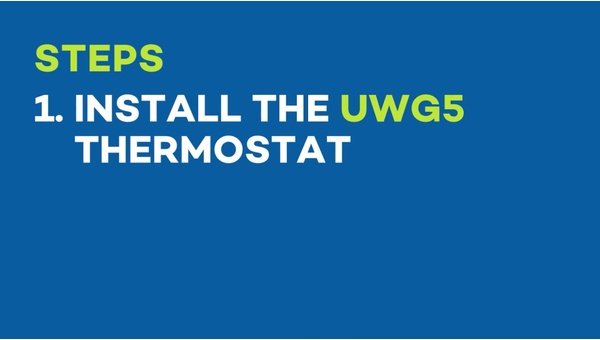 How to connect a power module to nJoy WiFi  (UWG5) thermostat