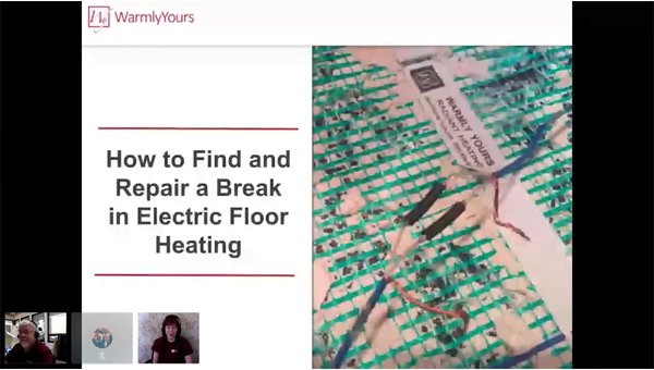 How to Find and Repair a Break in Electric Floor Heating
