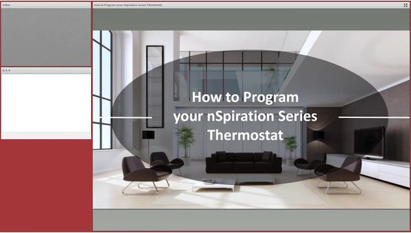 How to Program your nSpiration Series Thermostat