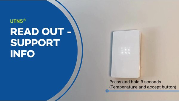 How to read out support info on the nTrust 2.0 (UTN5) nonprogrammable thermostat