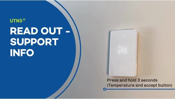 How to read out support info on the nTrust 2.0 (UTN5) nonprogrammable thermostat