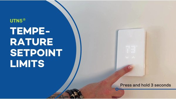 How to set the temperature setpoint limits of a nTrust 2.0 (UTN5) nonprogrammable thermostat